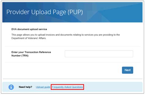 dva provider upload portal.